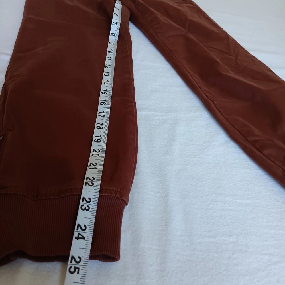Kut from the Kloth Sz2 Chris High Rise Jogger Brown/Orange W/Cropped Zipper Legs - Picture 11 of 16